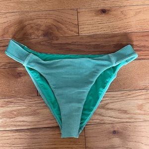 RVCA green ribbed bikini bottoms